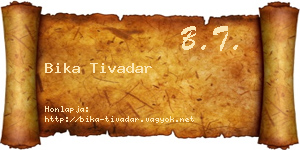 Bika Tivadar névjegykártya